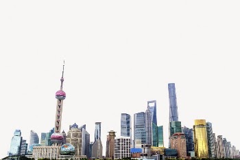 Shanghai skyline collage element psd | Free PSD - rawpixel