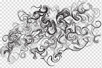 Shape No, black and white smoke painting transparent background PNG clipart