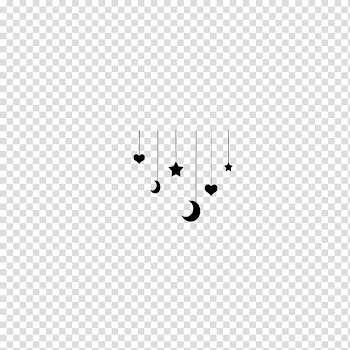 Shapes lines, moon, stars, and heart illustration transparent background PNG clipart