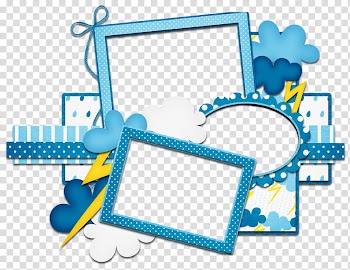 Share free Frame, blue frame template transparent background PNG clipart