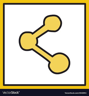 Share icon in flat design vector image
