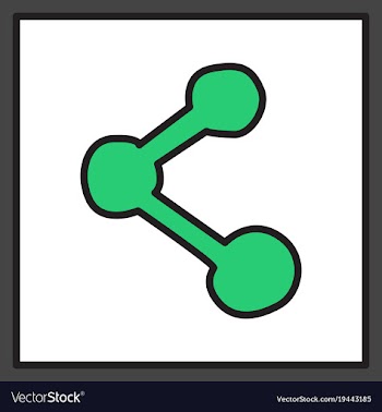 Share icon in flat design vector image