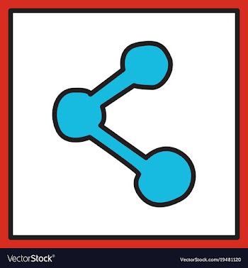 Share icon in flat design vector image