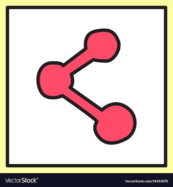 Share icon in flat design vector image