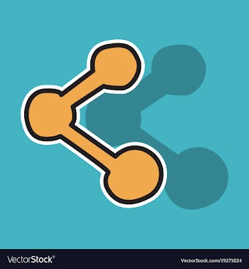 Share icon in sticker design vector image