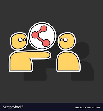 Share icon in sticker design vector image