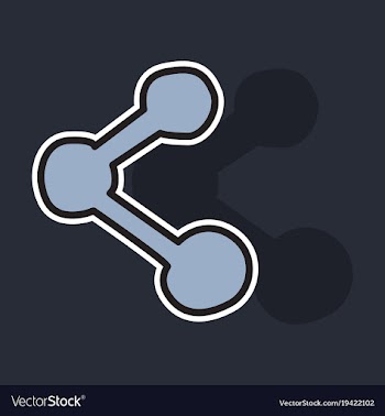 Share icon in sticker design vector image