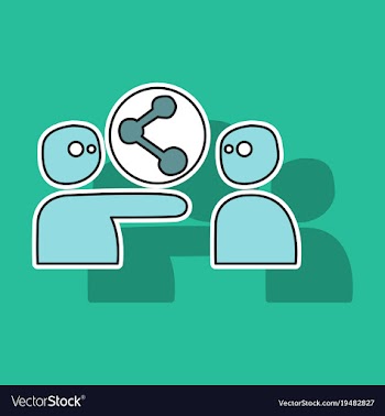 Share icon in sticker design vector image