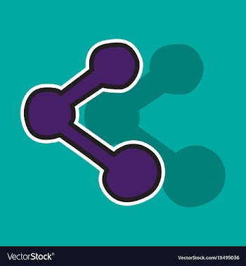 Share icon in sticker design vector image