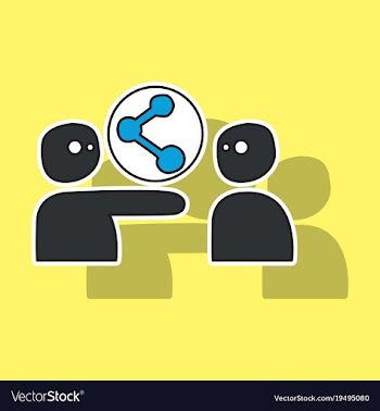 Share icon in sticker design vector image