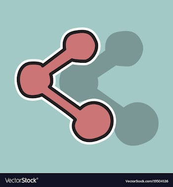 Share icon in sticker design vector image