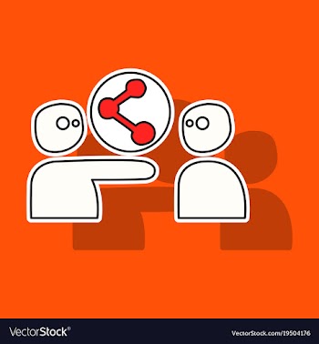 Share icon in sticker design vector image