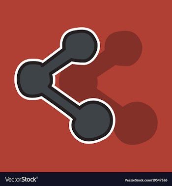 Share icon in sticker design vector image