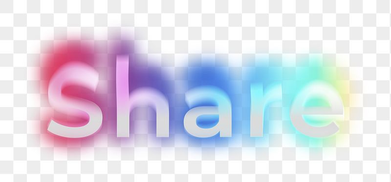 Share png word sticker, neon | Free PNG - rawpixel