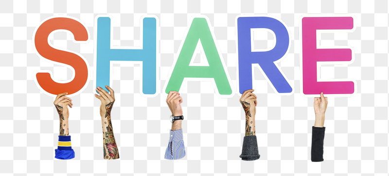 Share word png element, transparent | Free PNG - rawpixel