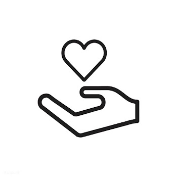 Sharing love hand with heart icon vector | Free stock vector - 533543
