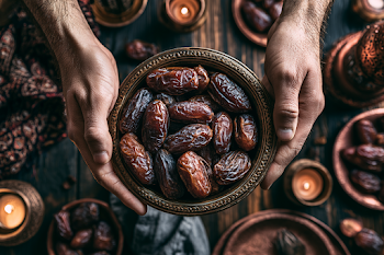 Sharing Medjool Dates for Ramadan Iftar