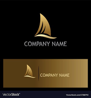  					Shark abstract gold logo vector image														