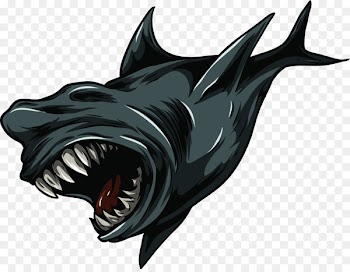 Shark Euclidean vector Monster Legendary creature - Vector painted shark 