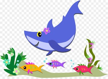 Shark Fish Royalty-free Clip art - Cartoon shark flowers 