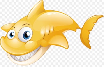 Shark, Great White Shark, Cartoon, Yellow PNG