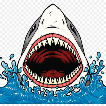 Shark Jaws Shark tooth Clip art - Blood basins of the shark 