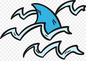 Shark Scalable Vector Graphics Icon - Painted shark fin 