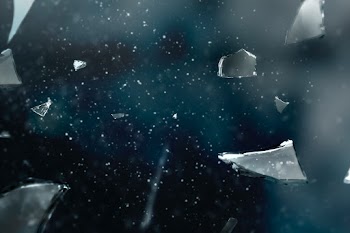 Shattered glass in space background with… | Free stock illustration | High Resolution graphic