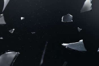Shattered glass in space background with… | Free stock illustration | High Resolution graphic