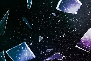 Shattered glass in space background with… | Free stock illustration | High Resolution graphic