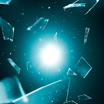 Shattered glass in space background with… | Free stock illustration | High Resolution graphic
