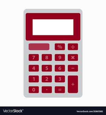 Shcool calculator icon in flat style isolated on vector image