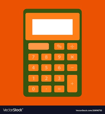 Shcool calculator icon in flat style isolated on vector image