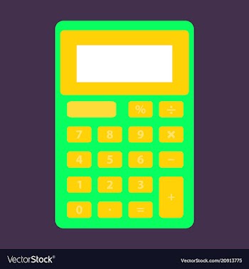 Shcool calculator icon in flat style isolated on vector image