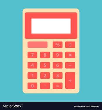 Shcool calculator icon in flat style isolated on vector image