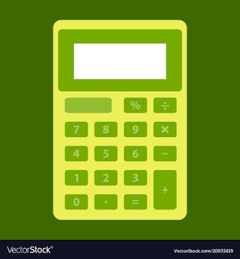 Shcool calculator icon in flat style isolated on vector image