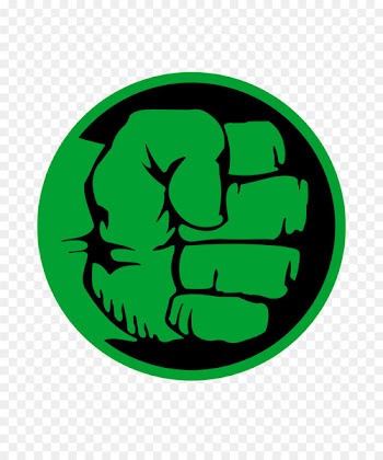 She-Hulk Iron Man Logo Superhero - red fist 