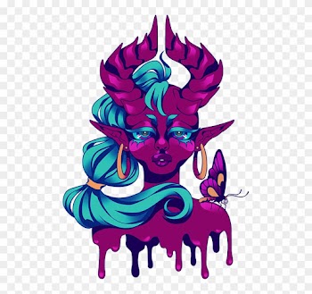 She Spends Her Free Time Playing Video Games, Designing - Illustration
