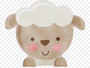 Sheep, Animal, Drawing, Pink, Cartoon PNG