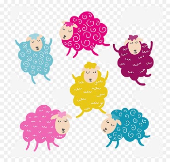 Sheep Birthday - 6 color sheep vector material 
