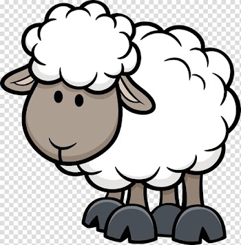 Sheep Cartoon Illustration, cartoon animals, white sheep illustration transparent background PNG clipart