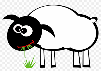 Sheep - Cartoon Sheep Eating Grass - Free Transparent PNG Clipart ...