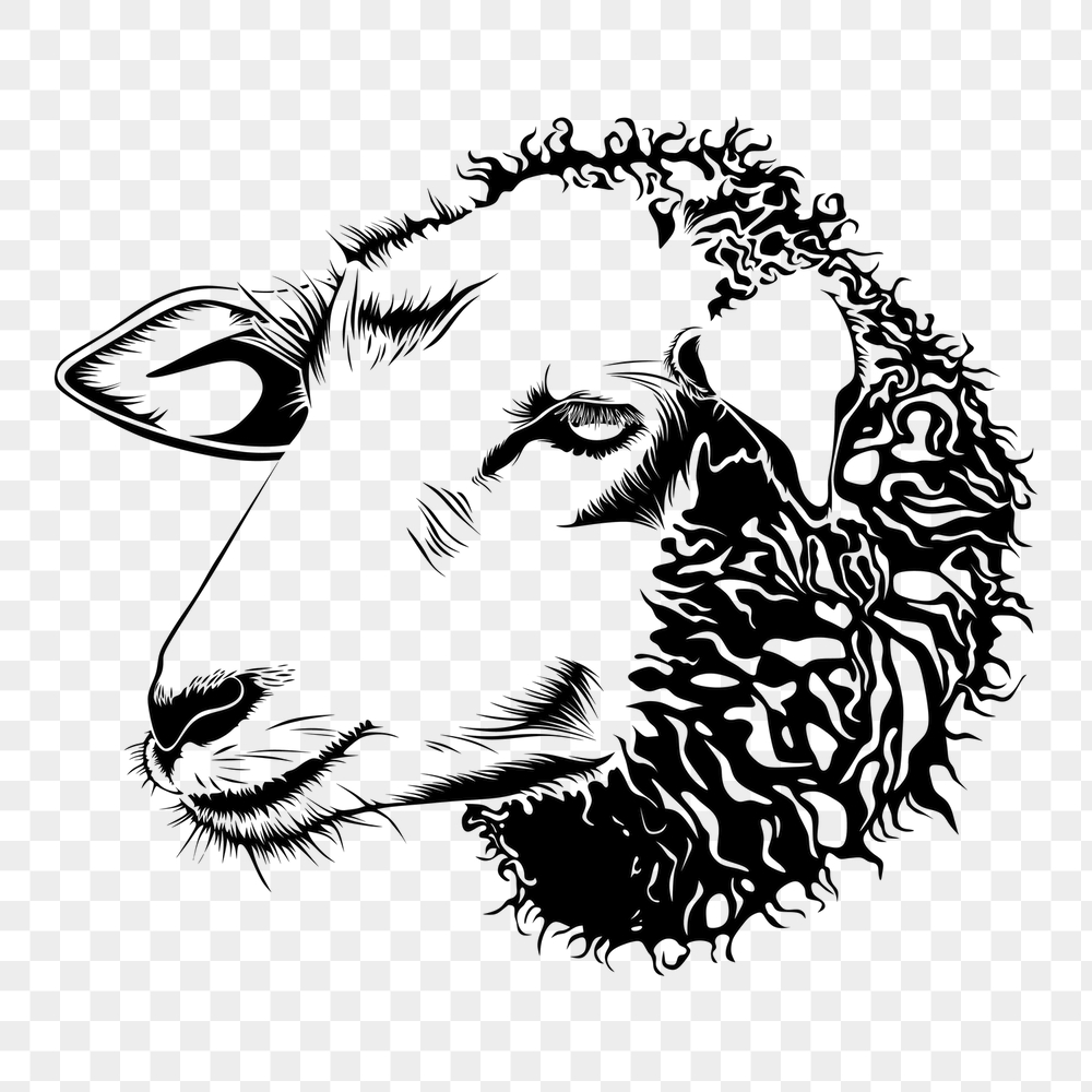 Sheep head png sticker, animal | Free PNG - rawpixel
