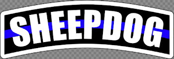 Sheepdog Tab Thin Blue Line - 5x1.5 inch Sticker | Tactical Gear ...