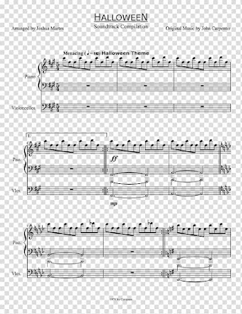 Sheet Music Halloween Film score Song, sheet music transparent background PNG clipart