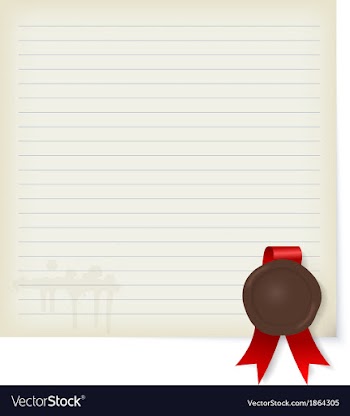 Sheet of old paper with a wax seal vector image