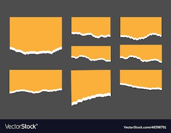 sheets of yellow striped paper set of eight