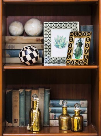 Shelf with books