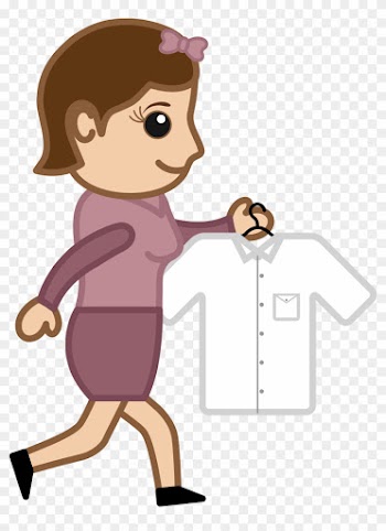 Shelleysscribbles Going To Iron A Shirt Vector Character - Plastic Money For Shopping