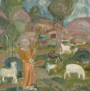 Shepherdess, 1915 | Free Photo - rawpixel